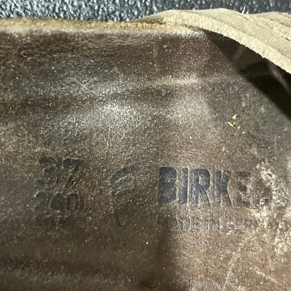 Birkenstock Granada Leather Sandals Size 37 Double Strap Buckle Slides Slip On - Picture 9 of 9